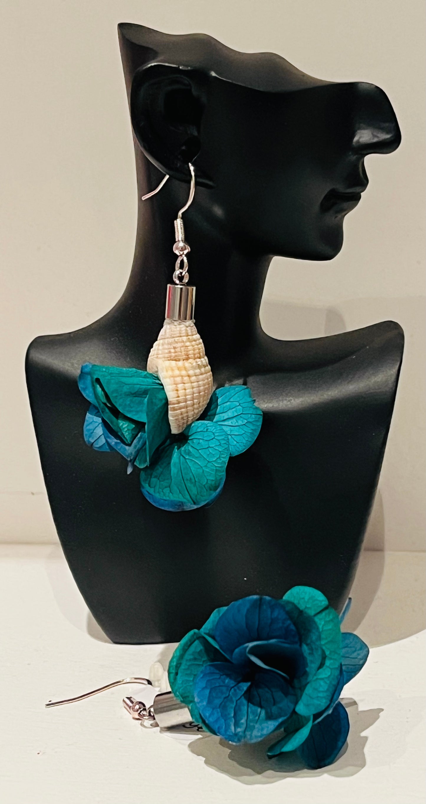 Boucles d'oreilles "Ecume d'hortensia"