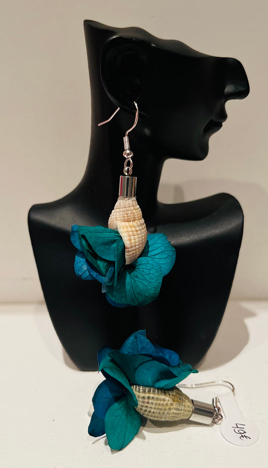 Boucles d'oreilles "Ecume d'hortensia"